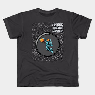 Funny Basketball Astronaut Art Design Pun Kids T-Shirt